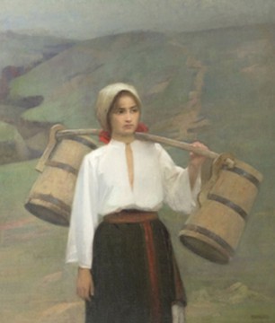 Tabloul „Ţărăncuţă cu doniţe”, la Grimberg